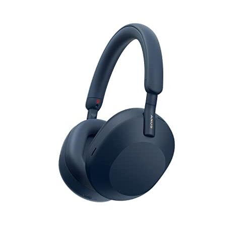 Sony WH-1000XM5 kabellose Noise Cancelling Kopfhörer (30h Akku, Touch Sensor, Schnellladefunktion, optimiert für Amazon Alexa, Headset mit Mikrofon) Midnight Blue [Amazon Exklusiv]