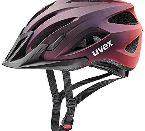 uvex viva 3 - leichter Allround-Helm für Damen und Herren - individuelle Größenanpassung - waschbare Innenausstattung - plum - grapefruit matt - 56-62 cm