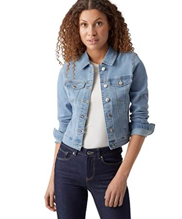 VERO MODA Damen Jeansjacke VMLuna 10279492 Light Blue Denim S