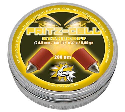 WEILAX 200 Stahlkopf 4,5mm Diabolos Fritz-Cell Spitzkopf Luftgewehr Luftpistole