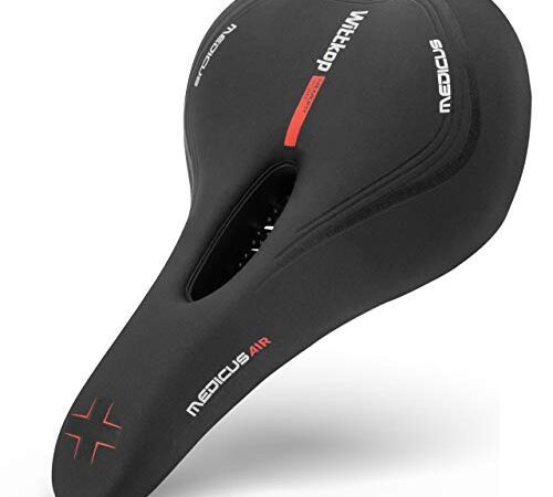 Wittkop Fahrradsattel I Fahrrad Sattel für Männer und Frauen, wasserdichter Fahrradsattel mit innovativem 5-Zonen-Konzept I Ideal für Heimtrainer, BMX, MTB & City Fahrräder, Fahrradzubehör