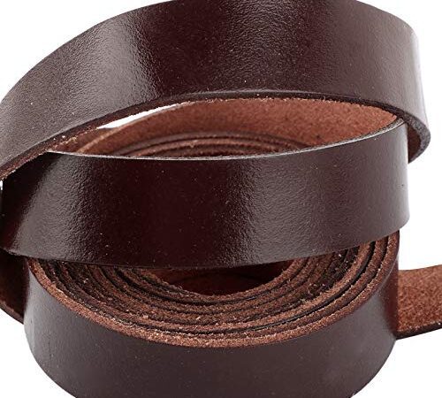 2M Lederband Breit 2cm Lederriemen Flach Klassik Vintage Bänder für DIY Armband Halskette Schmuck Handwerk