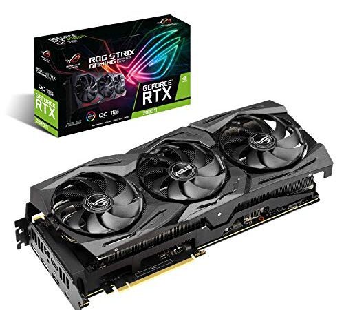 ASUS ROG STRIX NVIDIA GeForce RTX 2080 Ti OC 11G Gaming Grafikkarte (PCIe 3.0, 11GB DDR6 Speicher, HDMI, Displayport, USB Type-C)