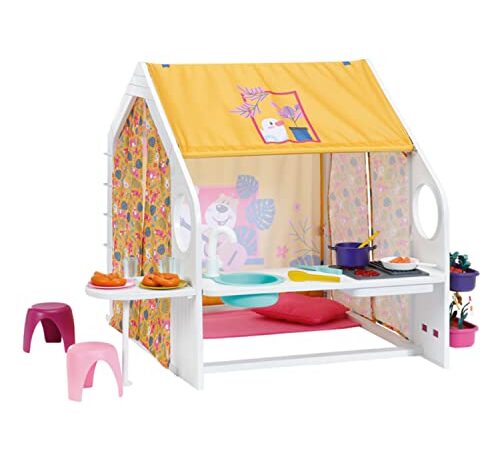 BABY born, Puppenhaus, BABY born Weekend Haus mit Licht - und Soundfunktion, öffenbare Seitenteile, Waschbecken, Grill und viel BABY born Zubehör, 832752, Zapf Creation