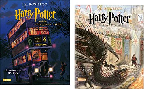 Band 3 & 4 der Harry Potter Schmuckausgabe 3. Der Gefangene von Askaban & 4. Der Feuerkelch