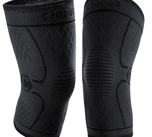 CAMBIVO 2 x Kniebandage Damen Männer, Bandage Knie für Laufen, Wandern, Joggen, Sport, Volleyball, Knieschützer hilfreich Erholung bei Meniskusriss, ACL und Arthritis