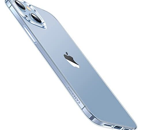 CASEKOO [100% Niemals Gelb] Ultra Dünn & Ultra Klar Exklusive für iPhone 14 Hülle, Professionell 360° Militärschutz Handyhülle, Stabile Robuste Schutzhülle Slim Case– Durchsichtig