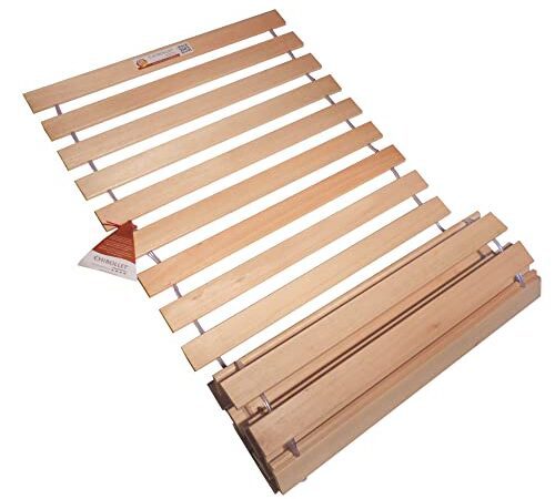 Chirollet® Premium Rollrost 140x200 cm | Ohne Montage & absolut rutschsicher | Belastbar bis 300 kg | Made in Germany | Roll-Lattenrost 140x200 cm aus hochwertigem Vollholz | 10 Jahre Garantie