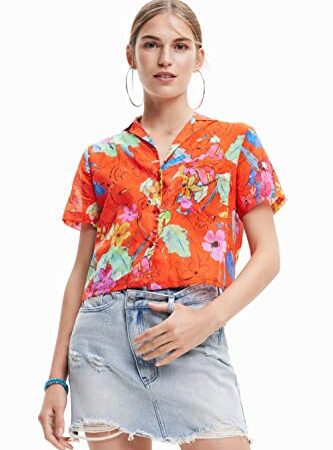 Desigual Women's CAM_Laos 3090 Shirt, Red, S