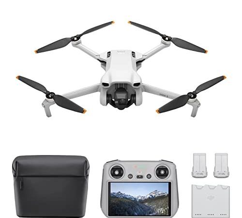 DJI Mini 3 Fly More Combo (DJI RC) – Leichte und faltbare Mini-Kameradrohne mit 4K HDR-Video, 38 min Flugzeit, echten vertikalen Aufnahmen und intelligenten Funktionen