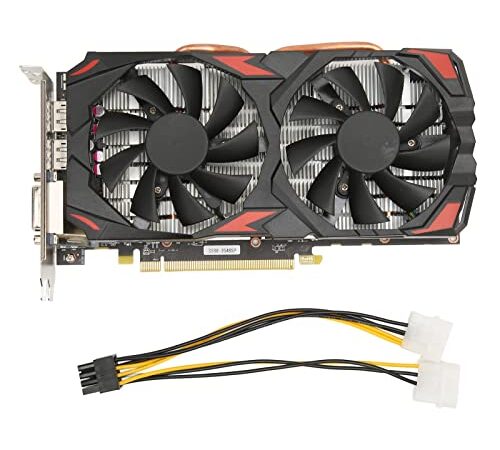 Dpofirs RX 580 Grafikkarte, 8 GB GDDR5 PC Video Grafikkarte Original 256bit mit 2 Lüftern PCI Express 3.0x16 Interface Gaming Grafikkarte für Computer