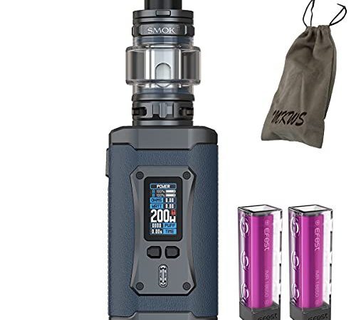 E Zigarette, SMOK 230W MORPH 2 KIT mit 7,5 ml TFV18 Verdampfer Tank und 2 * wiederaufladbaren Efest-Batterien Touchscreen Shisha Starter Set, Ohne E-Liquid, Ohne Nikotin (Blau)
