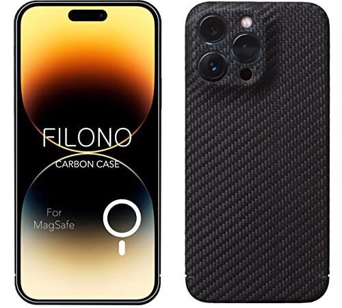 FILONO iPhone 14 Pro Max Carbon Hülle kompatibel mit MagSafe ultradünn