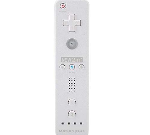 Gamecontroller,Wii-Fernbedienung,somatosensorischer Game Handle Controller Gamepad Eingebauter Beschleuniger für Wii/WiiU(Weiß)
