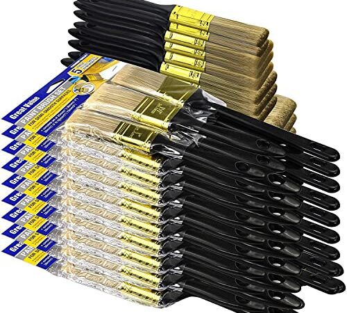 Great Andrew Pinsel, 30 Stück, vielseitig einsetzbar (7,6 cm, 5,1 cm, 3,8 cm, 3,8 cm, 3,8 cm, Winkel, 2,5 cm), Pinsel, Set für Heimmöbel, Zäune und Wandverkleidung
