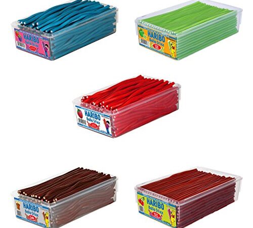 HARIBO Balla Stixx Set (ehemals Balla Balla), Gummibärchen, Weingummi, Fruchtgummi, 5 Sorten, 5 x 1125g