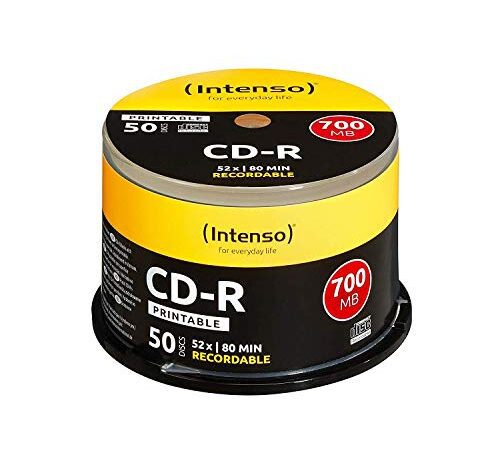 Intenso CD-R Rohlinge 700MB 52x 50er Spindel Cakebox bedruckbar