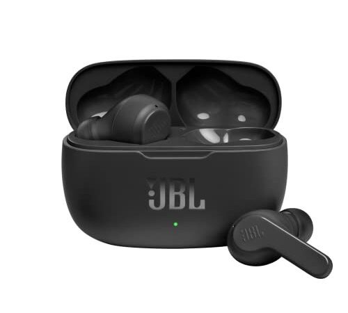 JBL Wave 200TWS - Wirklich kabellose In-Ear-Kopfhörer - Mit Bluetooth- und Sprachassistententechnologie - Akkulaufzeit bis zu 25 Stunden - Ladeetui im Lieferumfang enthalten - Schwarz