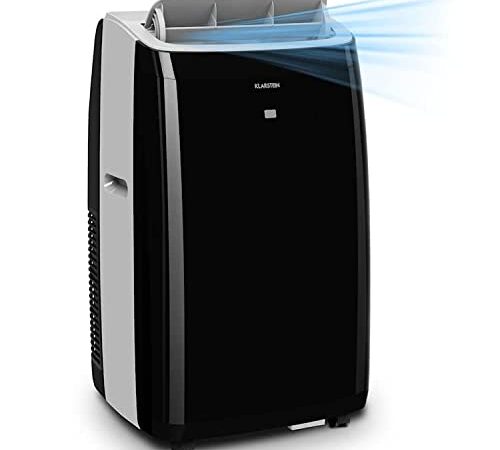 Klarstein Mobile Klimaanlage mit Abluftschlauch, 4-in-1 Klimagerät, Ventilator, Luftentfeuchter & Nachtmodus, Kleine & Portable Klimaanlage für Wohnung & Büro, Niedriger Verbrauch, 14000BTU