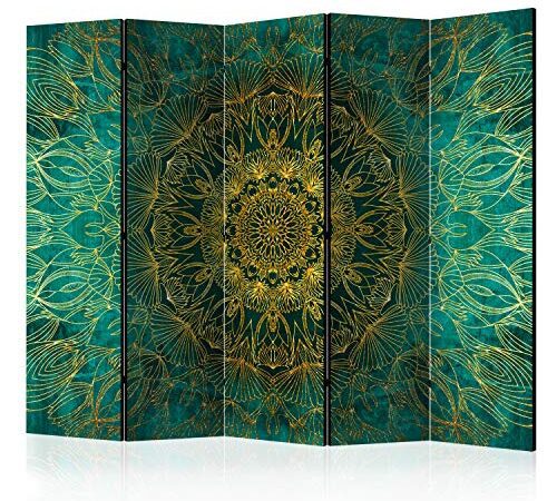 murando Raumteiler Foto Paravent Mandala 225x172 cm beidseitig auf Vlies-Leinwand Bedruckt Trennwand Spanische Wand Sichtschutz Raumtrenner Design Orient Boho Abstrakt Zen f-A-0802-z-c