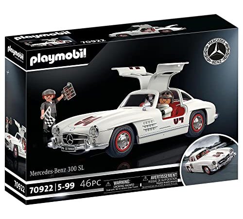 PLAYMOBIL 70922 Mercedes-Benz 300 SL, Modellauto für Erwachsene und Spielzeugauto für Kinder, 5-99 Jahre