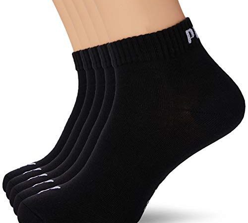PUMA Unisex Puma Unisex Quarter Plain Sokken (5 stuks) Socks, Schwarz, 43-46 EU