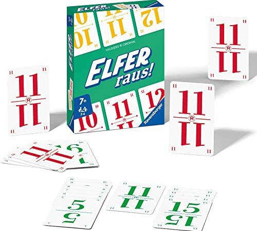 Ravensburger Elfer raus Der Klassiker, Kartenspiel 2 - 6 Spieler, Spiel ab 7 Jahren für Kinder und Erwachsene