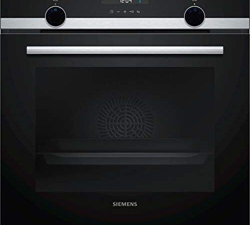 Siemens HB517ABS0 iQ500 Einbau-Elektro-Backofen / Edelstahl / A / cookControl10 / Schnellaufheizung / 3D Heißluft plus, Schwarz