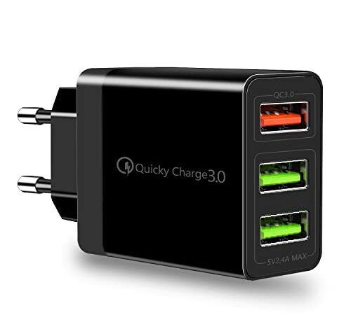 USB ladegerät USB netzteil USB stecker schnellladegerät Adapter,3Ports USB ladegerät mehrfach Mobile Phone Mains Chargers QC 3.0 High-Speed ladeadapter netzteil USB für Phone