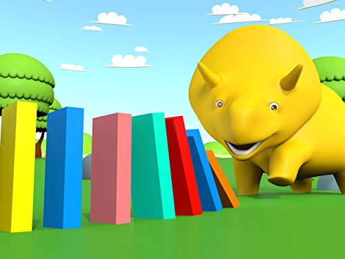 Verstecken / Dino spielt Domino