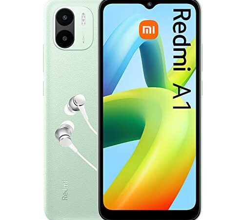 Xiaomi Redmi A1 Smartphone ohne Vertrag + Kopfhörer (6, 52" HD+ Display, 32GB Speicher, 2GB RAM, MediaTekHelioA22, 8MP AI Dual-Kamera, Dual SIM, 2 Jahre Garantie) Grün [Amazon Exklusiv], Grün (Green)