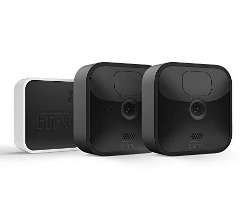 Blink Outdoor – kabellose, witterungsbeständige HD-Überwachungskamera mit zwei Jahren Batterielaufzeit und Bewegungserfassung, funktioniert mit Alexa | 2 Kameras