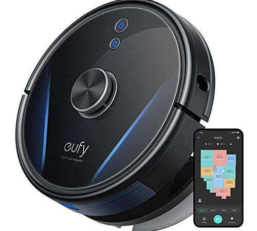 eufy RoboVac LR30 Hybrid Saugroboter mit Wischfunktion, 3000Pa Saugleistung, iPath Laser Navigation, Multi Stockwerk Kartierung, App, Regulierbarer Wasserbehälter, Kompatibel mit Alexa