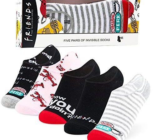 FRIENDS Sneaker Socken Damen Bunt, 5 Paar Füßlinge Damen Set, 36-40
