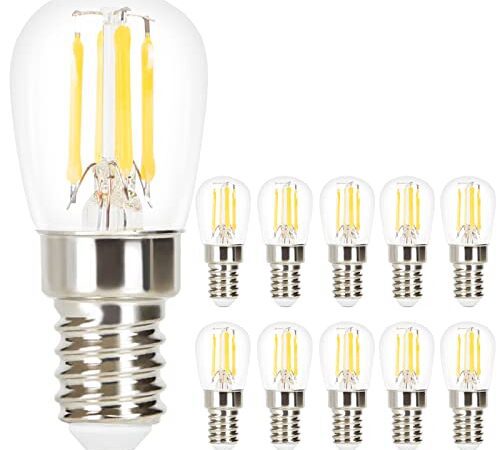 GBLY 10 Stück LED Glühbirne E14 Vintage Lampe - ST25 Warmweiss Leuchtmittel 2700K 4W Warmweiß Filament Glühlampe Edison Retro Birne Glas Antike Energiesparlampe für Haus Hotel Bar Café