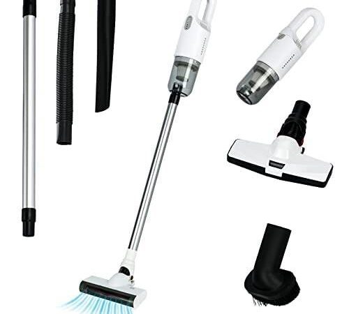 GearLight Akku Staubsauger, kabelloser staubsauger, 6 in 1 Starke Saugleistung Kabelloser Staubsauger, Abnehmbarer Akku hält bis zu 30Min, ideal zum Reinigen von Tierhaaren, Staub, Schmutz.