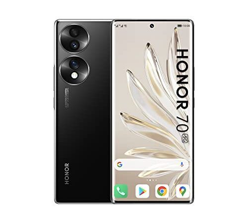 HONOR 70 Smartphone 5G, Android Handy, 256 GB, 6,67 Zoll großes Curved-OLED-Display (120 Hz), 54 MP Triple Rückkamera, 4800 mAh Akku, 66 W HONOR SuperCharge, Schwarz