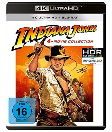 Indiana Jones 1-4 (4x 4K Ultra-HD + 4x Blu-ray 2D)