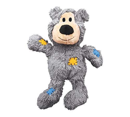 KONG – Wild Knots Bear – Innere Geknotete Seile und Minimale Füllung für Weniger Unordnung (Farbvar.) – Für Kleine/Mittelgroße Hunde, All breeds of dog