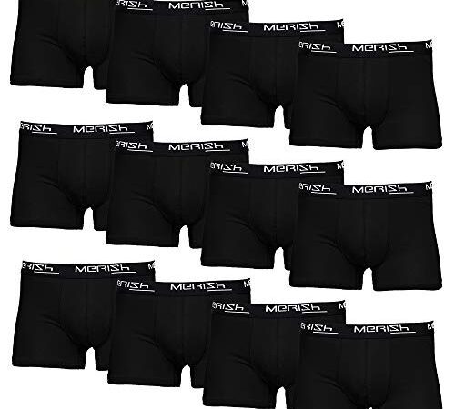 MERISH Boxershorts Men Herren 12er Pack Unterwäsche Unterhosen Männer Retroshorts 218b XL