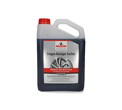 NIGRIN EvoTec Felgenreiniger, 3 Liter, selbstaktiver Reiniger für alle Felgen, säurefrei, mit Wirk-Indikator