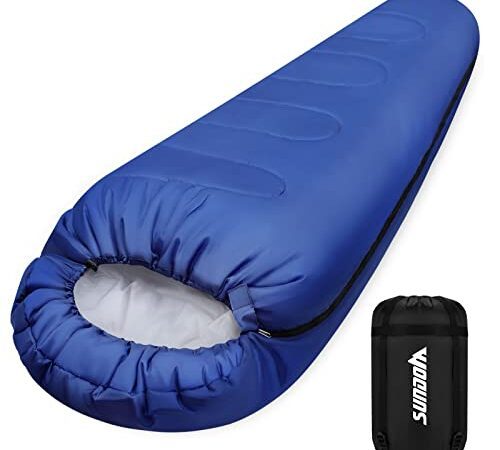 Schlafsack Outdoor für Camping 3 Jahreszeiten - Erwachsene Schlafsack Sommer Schlafsack 2 in 1 Funktion Mumienschlafsäcke Warm Leichtgewichtig Wasserabweisend für Rucksackreisen Wandern und Reisen