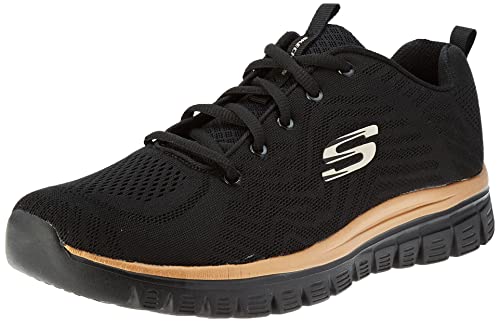 Skechers Damen Graceful Get Connected Sneaker,Black, 39 EU