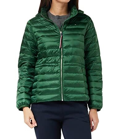 Tommy Hilfiger Damen Daunenjacke Feminine LW Down Jacket Winter, Grün (Prep Green), M