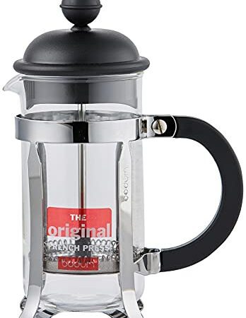 Bodum 1913-01 CAFFETTIERA Kaffeebereiter (French Press System, Permanent Edelstahlfilter, 0,35 liters) schwarz