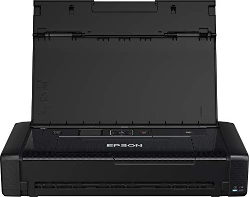 Epson WorkForce WF-110W tragbarer Tintenstrahldrucker (DIN A4, WiFi Direct, Drucker, mobiles Drucken, USB, integrierter Akku, nur 1,6 kg Gewicht) schwarz