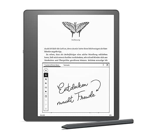 Kindle Scribe – der erste Kindle zum Lesen, Schreiben, Zeichnen und Führen von Tagebüchern, mit Paperwhite-Bildschirm (10,2 Zoll, 300 ppi) und Standard-Eingabestift | 16GB