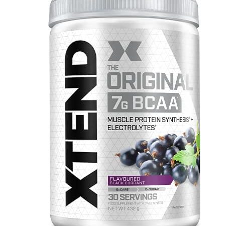 XTEND Original - BCAA-Pulver - Schwarze Johannisbeere | Ergänzungsmittel mit verzweigtkettigen Aminosäuren | 7 g BCAA + Elektrolyte für Regeneration & Hydration | 30 Portionen